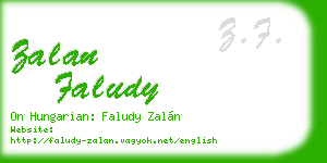 zalan faludy business card